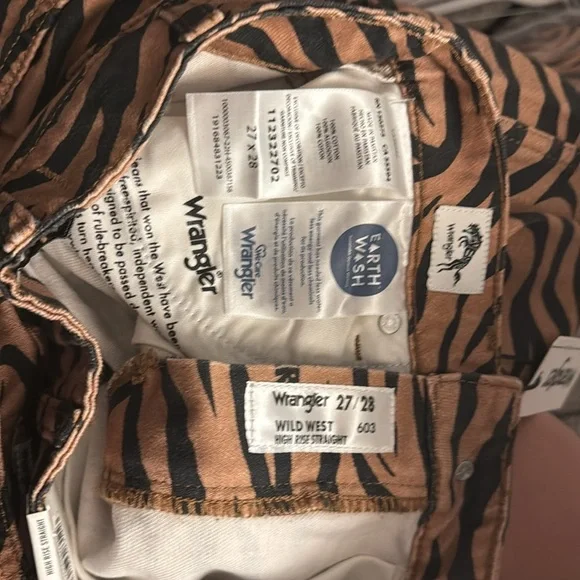 Free People X Wrangler Wild West 603 PURR High Rise Straight Leg Jeans Sz 27 NEW - Picture 16 of 16